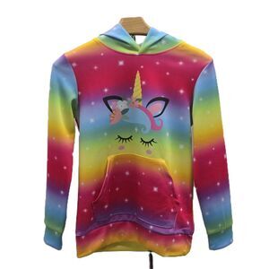 Mirawise tie dye unicorn pullover hoodie size 10-11 NWT multi quantity